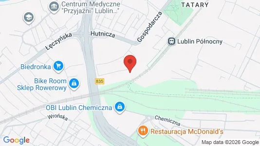 Lokale biurowe Do wynajęcia i Lublin - kort over placeringen