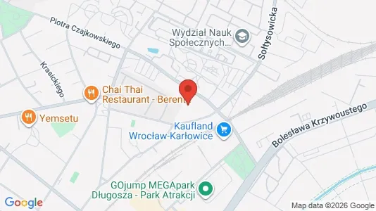 Kontorlokaler til leje i Wrocław - kort over placeringen