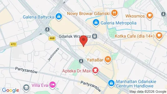 Espacios de oficina En alquiler i Gdańsk - kort over placeringen