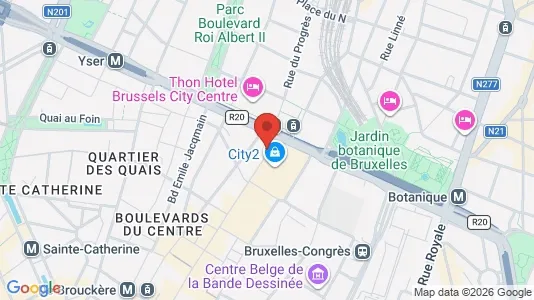 Gewerbeflächen zur Miete i Stad Brussel - kort over placeringen