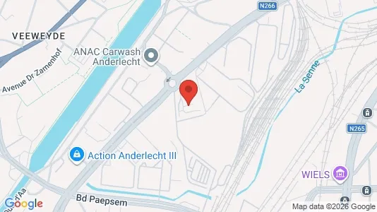 Gewerbeflächen zur Miete i Brüssel Anderlecht - kort over placeringen