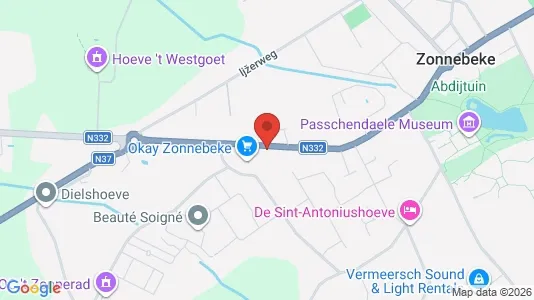 Lager zur Miete i Zonnebeke - kort over placeringen