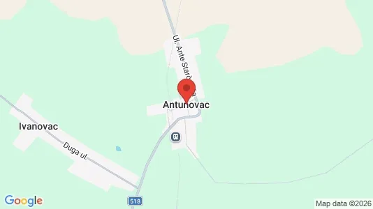 Nieruchomości komercyjne Do wynajęcia i Antunovac - kort over placeringen
