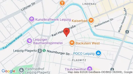 Espacios de oficina En alquiler i Leipzig - kort over placeringen