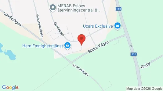 Commercial properties for sale i Eslöv - kort over placeringen