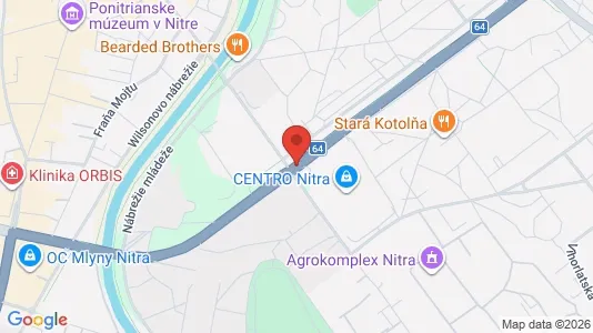 Propiedades comerciales En alquiler i Nitra - kort over placeringen