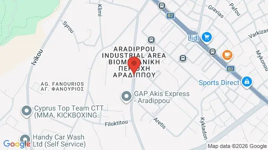 Almacenes En venta i Larnaca - kort over placeringen