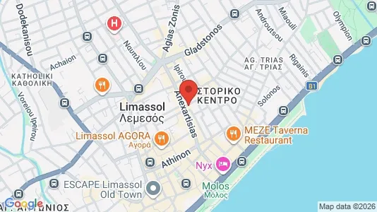 Kontorlokaler til salg i Limassol - kort over placeringen