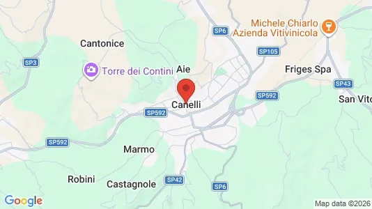 Restaurants zum Kauf i Canelli - kort over placeringen