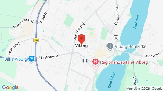 Butikslokaler för uthyrning i Viborg - kort over placeringen