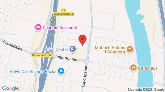 Lokaler til leje i Gøteborg Ø - kort over placeringen