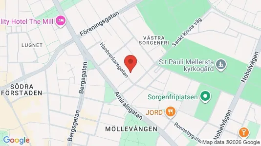 Commercial properties for rent i Malmö City - kort over placeringen