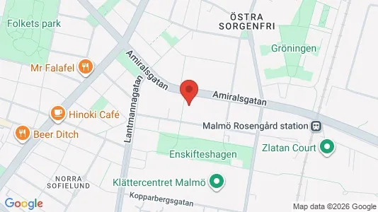 Commercial properties for rent i Malmö City - kort over placeringen