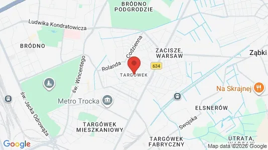 Tiendas En alquiler i Varsovia Targówek - kort over placeringen