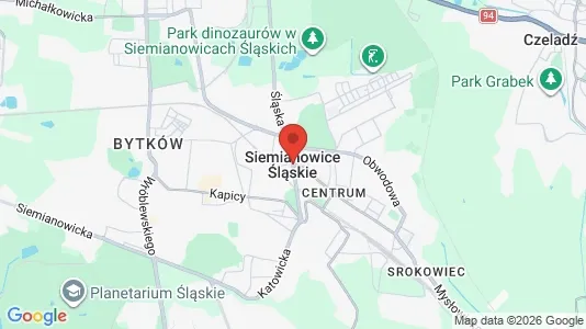 Tiendas En alquiler i Siemianowice Śląskie - kort over placeringen