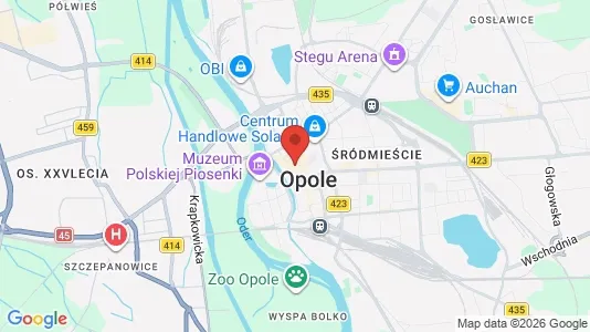 Butikslejemål til leje i Opole - kort over placeringen