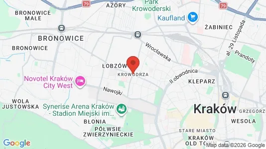 Sklepy Do wynajęcia i Kraków Krowodrza - kort over placeringen