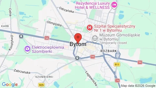 Tiendas En alquiler i Bytom - kort over placeringen