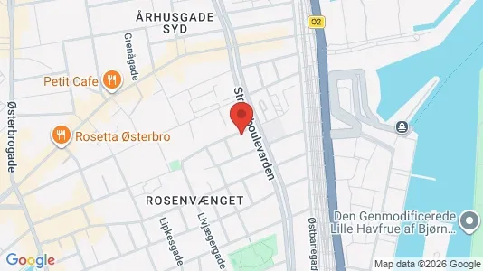 Kontorer til leie i Østerbro - kort over placeringen