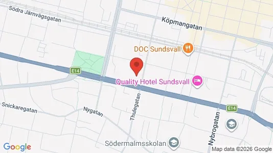 Propiedades comerciales En venta i Sundsvall - kort over placeringen