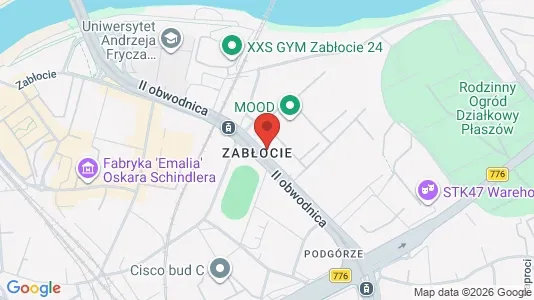 Office spaces for rent i Kraków Podgórze - kort over placeringen