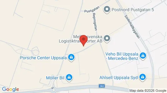 Propiedades industriales En alquiler i Uppsala - kort over placeringen