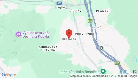 Commercial properties for sale i Bratislava Dúbravka - kort over placeringen