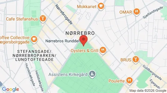 Kontorslokaler för uthyrning i Nörrebro - kort over placeringen