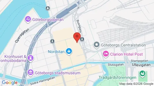 Kontorlokaler til leje i Gøteborg Centrum - kort over placeringen