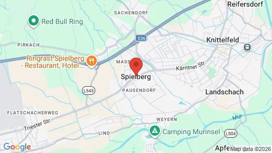 Restauranter til leie i Spielberg - kort over placeringen