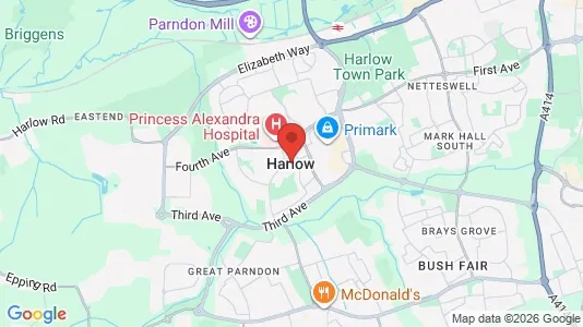 Butikslejemål til leje i Harlow - Essex - kort over placeringen