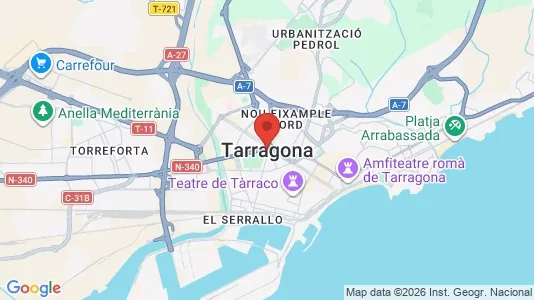 Commercial properties for rent i Tarragona - kort over placeringen