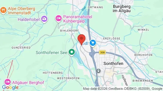 Commercial properties for rent i Oberallgäu - kort over placeringen