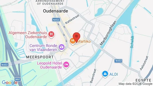 Liikekiinteistöt Vuokrattavana i Oudenaarde - kort over placeringen