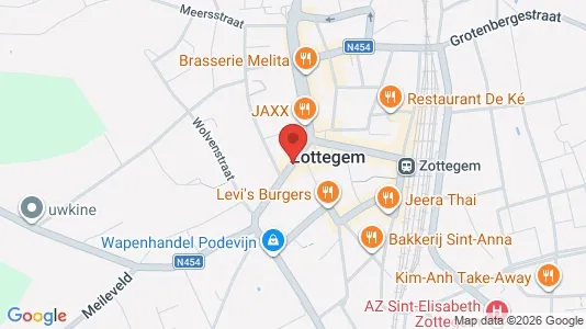 Lokaler til salgs i Zottegem - kort over placeringen