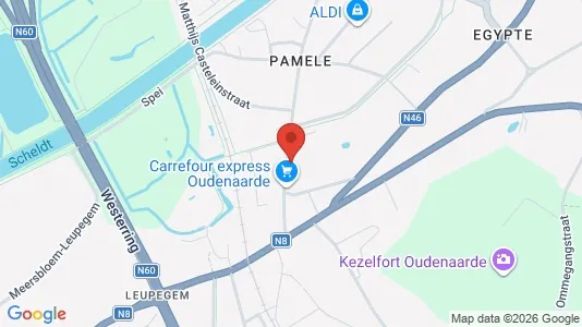 Commercial properties for sale i Oudenaarde - kort over placeringen