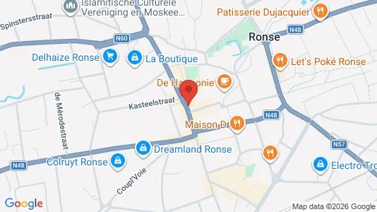 Commercial properties for sale i Ronse - kort over placeringen