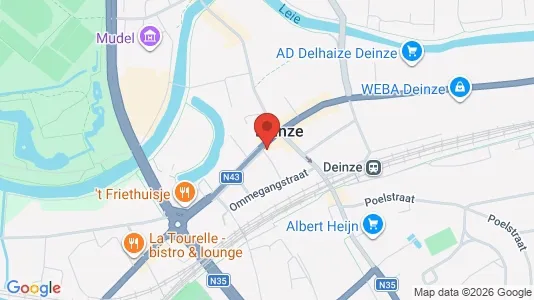 Commercial properties for sale i Deinze - kort over placeringen
