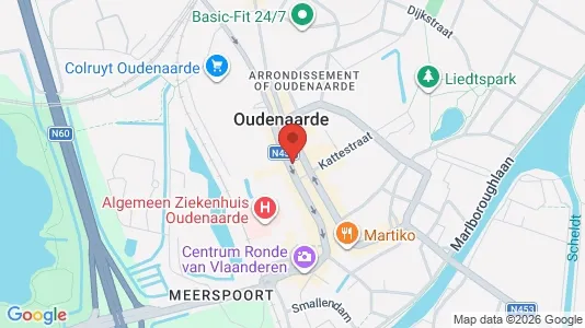 Liikekiinteistöt Myynnissä i Oudenaarde - kort over placeringen