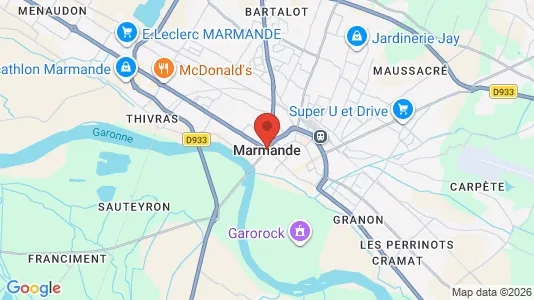 Ladenlokale zur Miete i Marmande - kort over placeringen