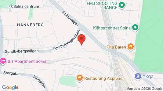 Kontorlokaler til leje i Solna - kort over placeringen