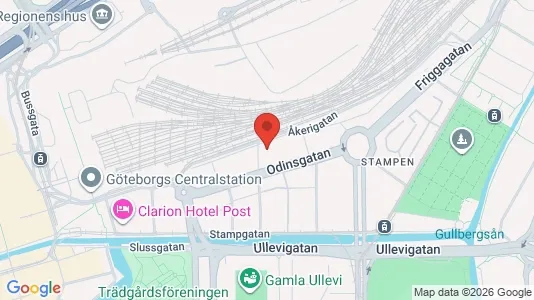 Kontorlokaler til leje i Gøteborg Centrum - kort over placeringen