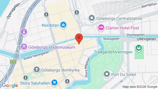 Kontorlokaler til leje i Gøteborg Centrum - kort over placeringen