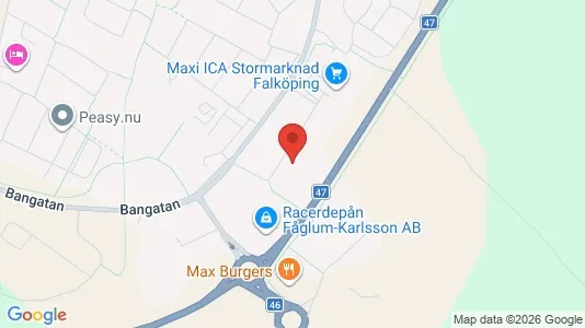Værkstedslokaler til leje i Falköping - kort over placeringen
