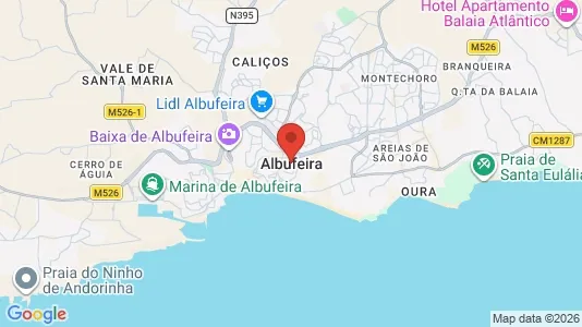 Ladenlokale zur Miete i Albufeira - kort over placeringen
