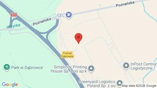 Kontorlokaler til leje i Poznański - kort over placeringen