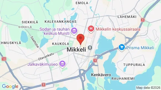 Propiedades comerciales En alquiler i Mikkeli - kort over placeringen