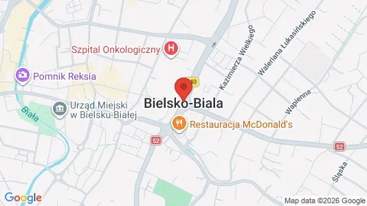 Kontorer til leie i Bielsko-Biała - kort over placeringen
