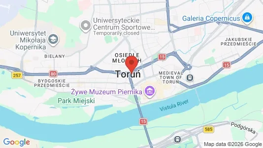 Lokale biurowe Do wynajęcia i Toruń - kort over placeringen