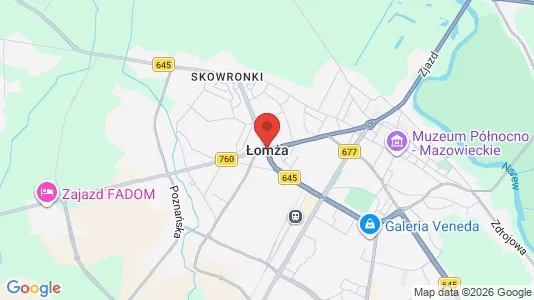 Office spaces for rent i Łomża - kort over placeringen